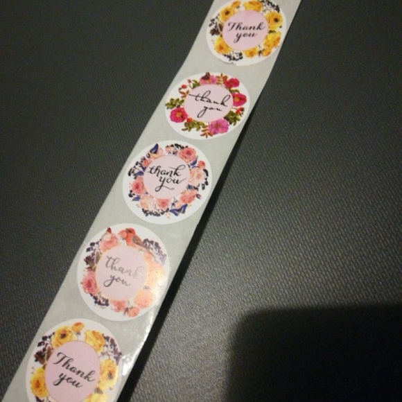 New 500 Pcs Floral Thank You Stickers 1 Inch Stationery Small Business Stickers - Picture 12 of 16